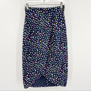 J. Crew Blue Multicolor Dot Skirt 2